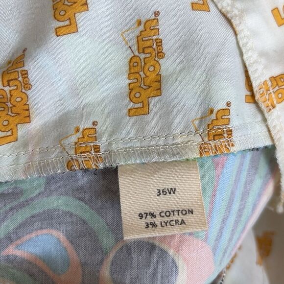 Loudmouth Bermuda Golf Shorts - Shagadelic  Black - Picture 12 of 13